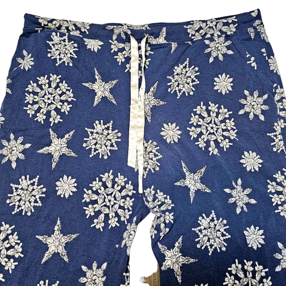 Soma Long Sleeve Button Up Snowflakes Top Bottom Pijama Set XL - Picture 8 of 11